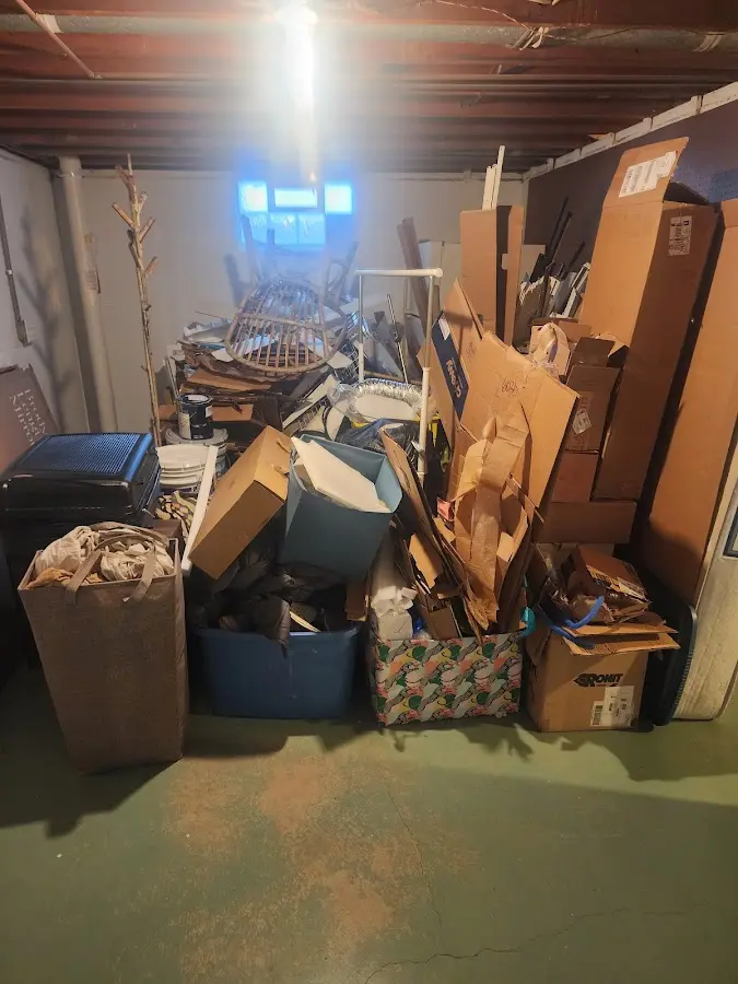 Roll-off dumpster container at job site for 15 Yard Dumpster Rental in Barnhart